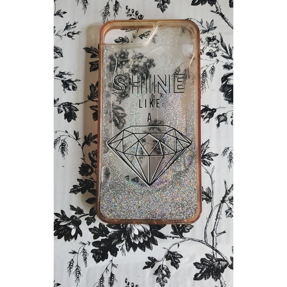 iPhone 8 plus liquid glitter phone case